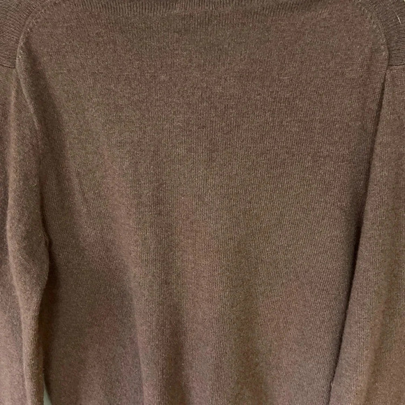 J. Crew LambsWool Blend Shawl Henley Sweater Mens Size Large Brown Office - Picture 4 of 8